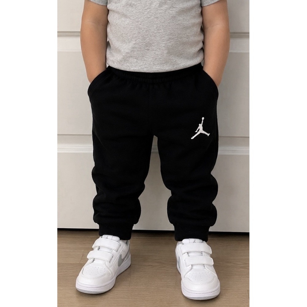 NIKE AIR JORDAN Sweat Pants Black Size 2T Boys/Girls Cotton Bottoms Unisex
